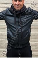 Male caucasian whole upper leather jacket 0001